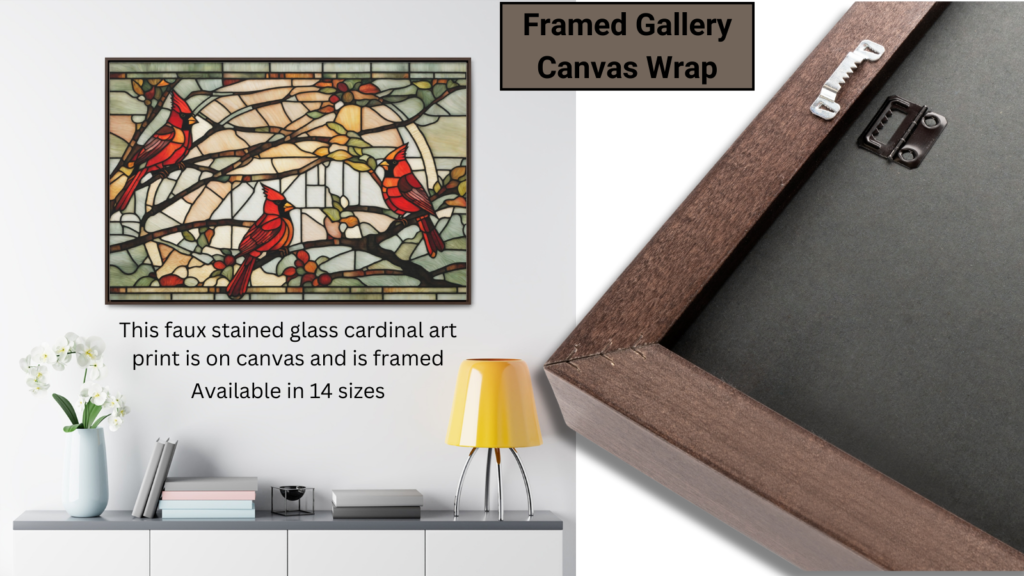 cardinal print - framed gallery canvas wrap