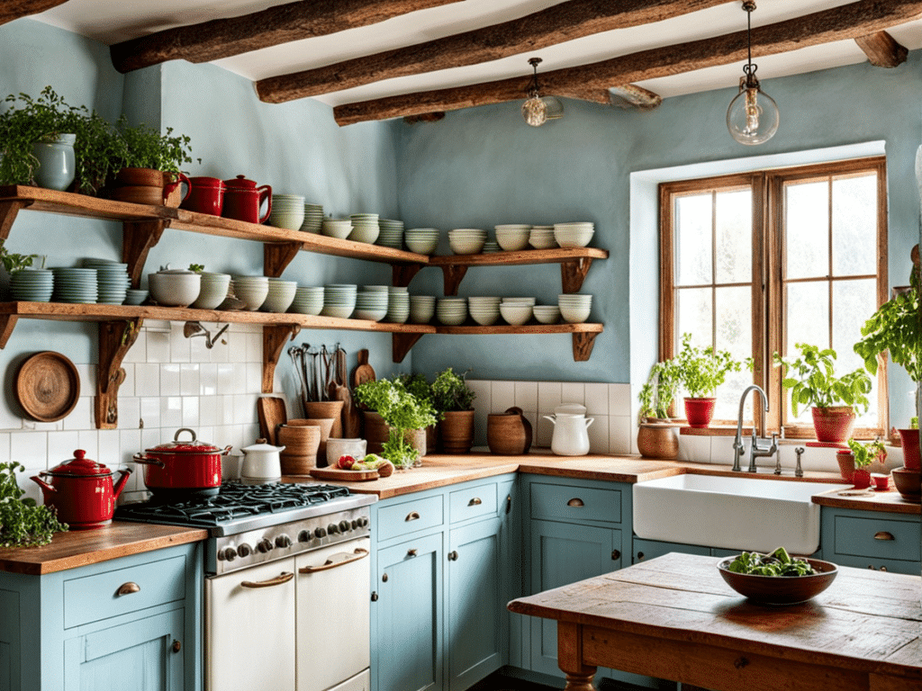 rustic kitchen decor ideas with cottagecore flair