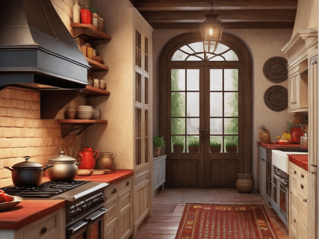 Using red in your rustic kitchen decor can be a bold move. Here are 32 kitchen decorating ideas using red as an accent color, wall color, island color, or main color.