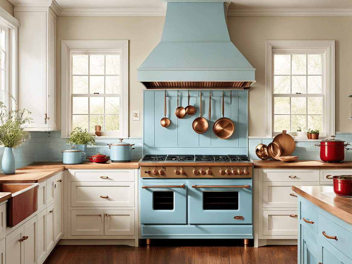 Blue Cottagecore Rustic Kitchen Decor Ideas - Cardinal Memorials