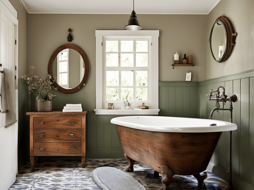 modern farmhouse master bath