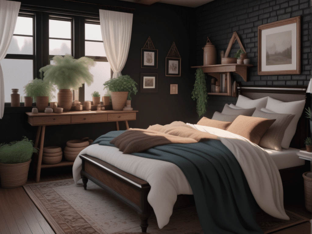 dark cottagecore bedroom cozy cottage interiors