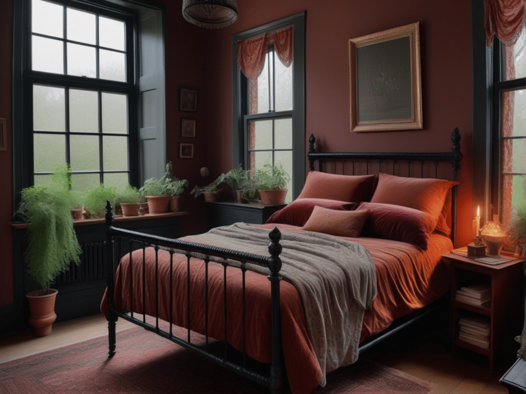 dark cottagecore bedroom cozy cottage interiors