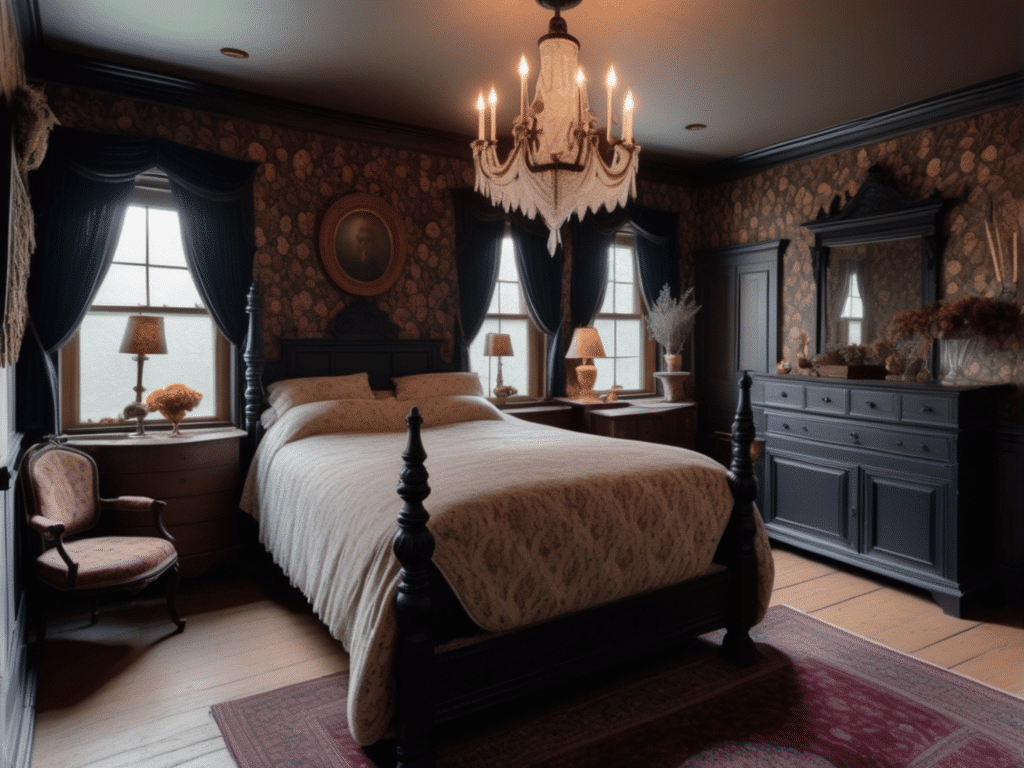 dark cottagecore bedroom cozy cottage interiors