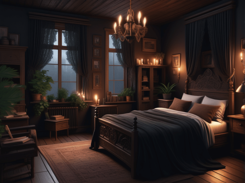 dark cottagecore bedroom cozy cottage interiors