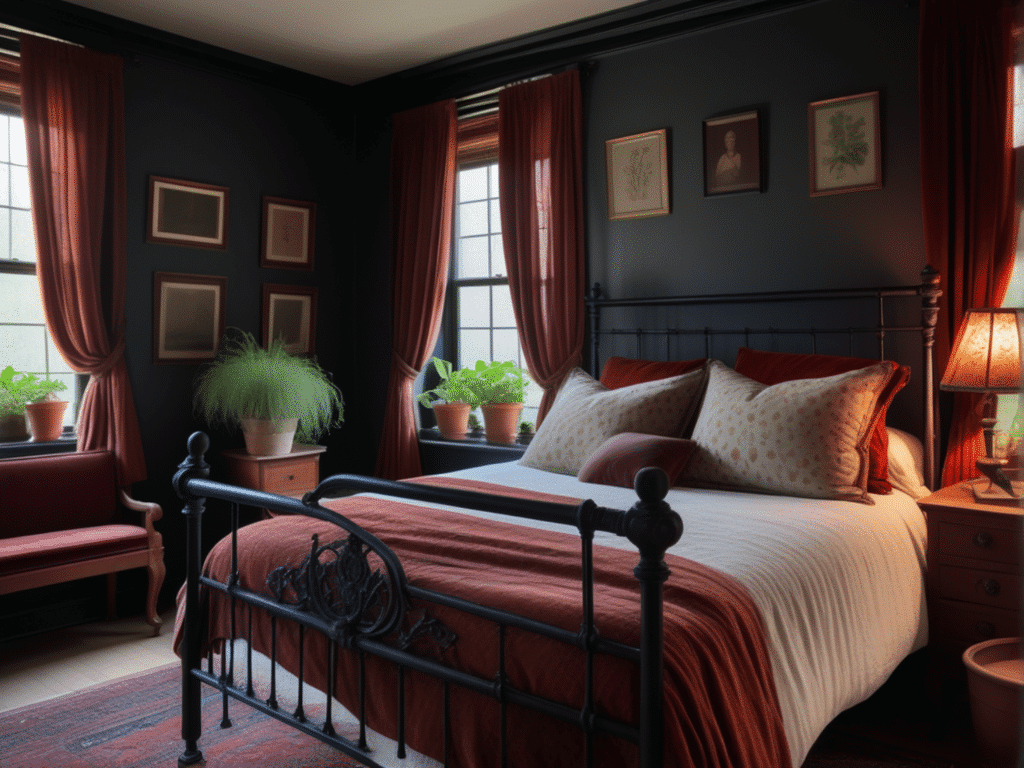 dark cottagecore bedroom cozy cottage interiors