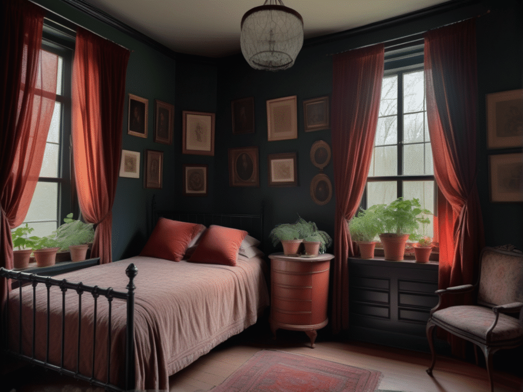 dark cottagecore bedroom cozy cottage interiors