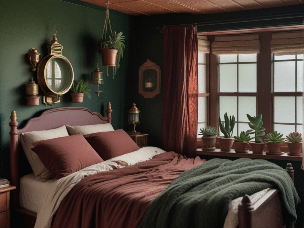 dark cottagecore bedroom cozy cottage interiors