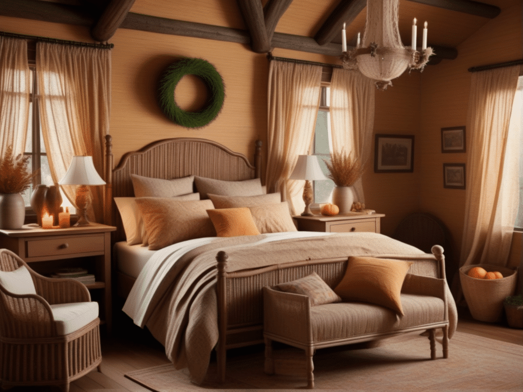 fall bedroom decor ideas - cottagecore cozy cottage