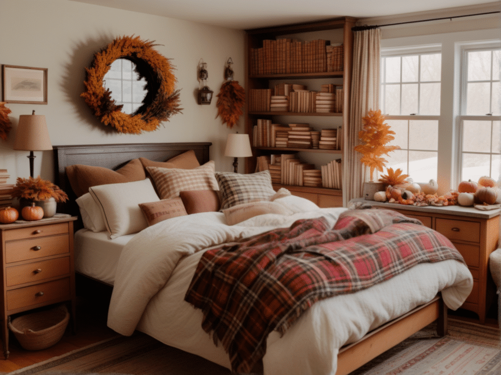 fall bedroom decor ideas - cottagecore cozy cottage