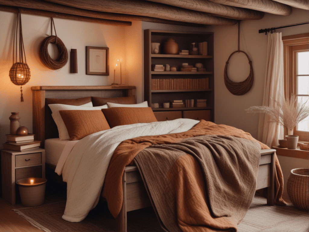 fall bedroom decor ideas - cottagecore cozy cottage