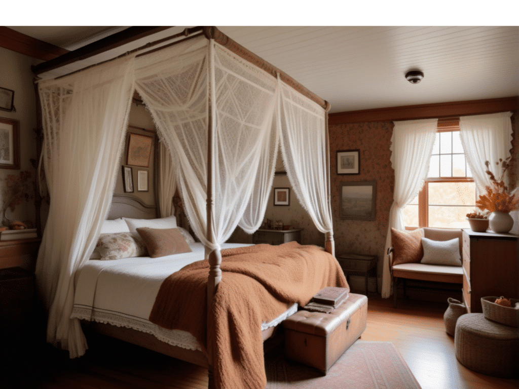 fall bedroom decor ideas - cottagecore cozy cottage