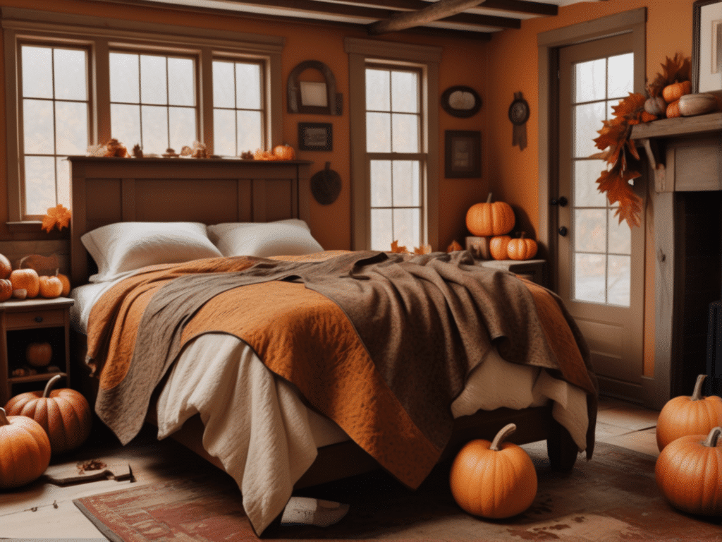 fall bedroom decor ideas - cottagecore cozy cottage