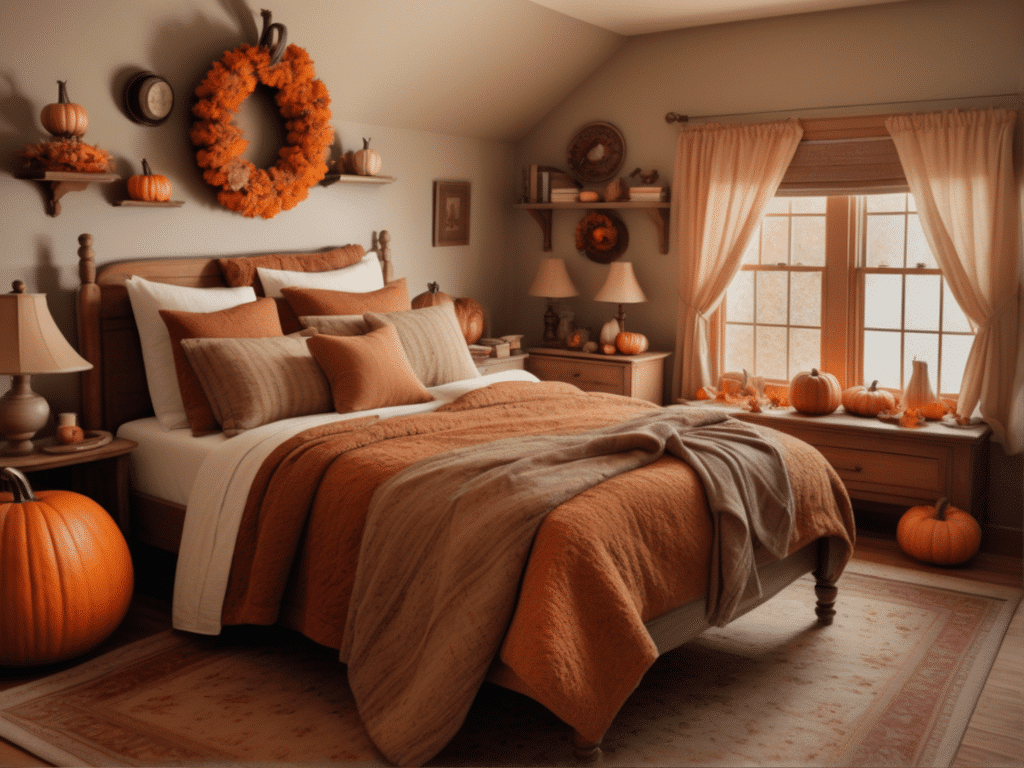 fall bedroom decor ideas - cottagecore cozy cottage