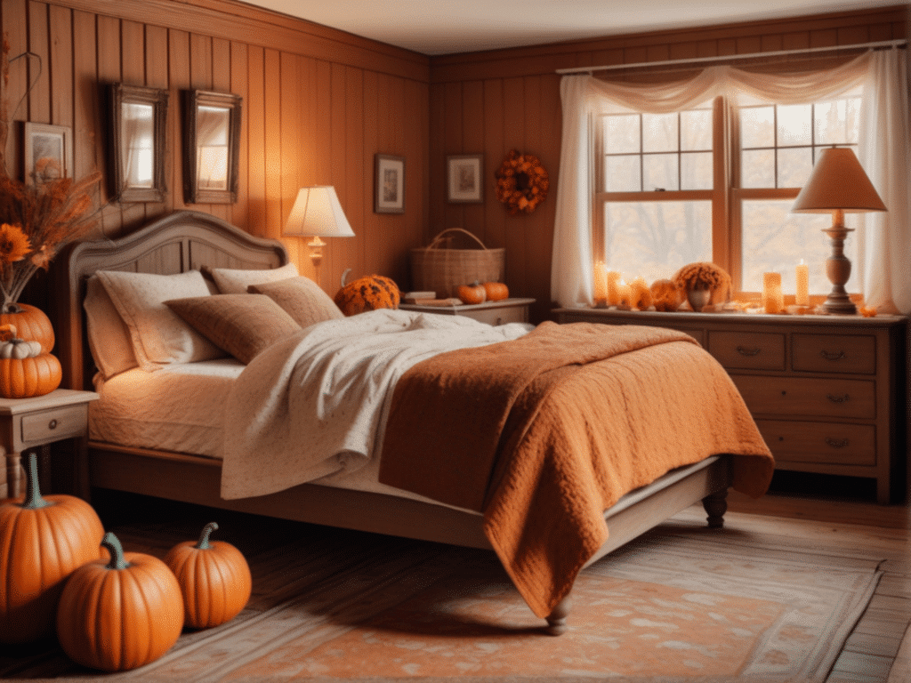 fall bedroom decor ideas - cottagecore cozy cottage