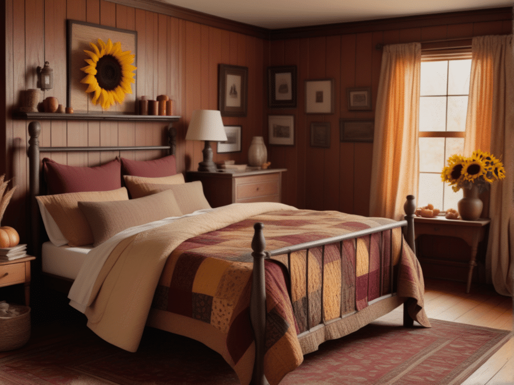 fall bedroom decor ideas - cottagecore cozy cottage