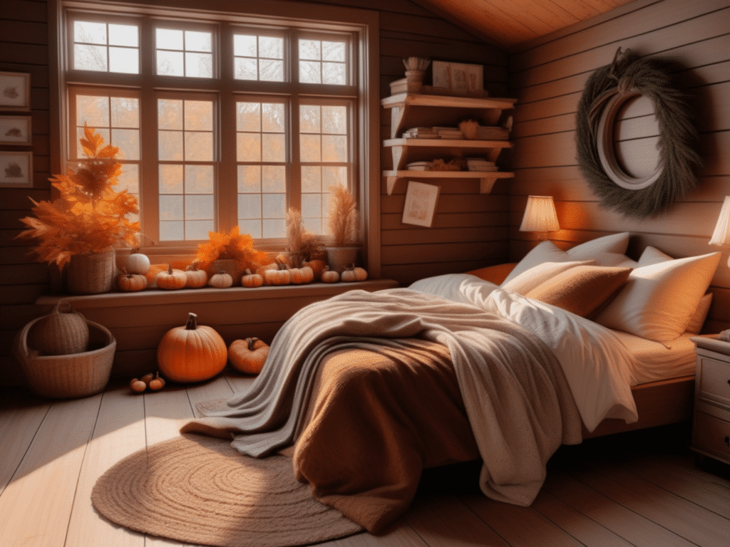 fall bedroom decor ideas - cottagecore cozy cottage