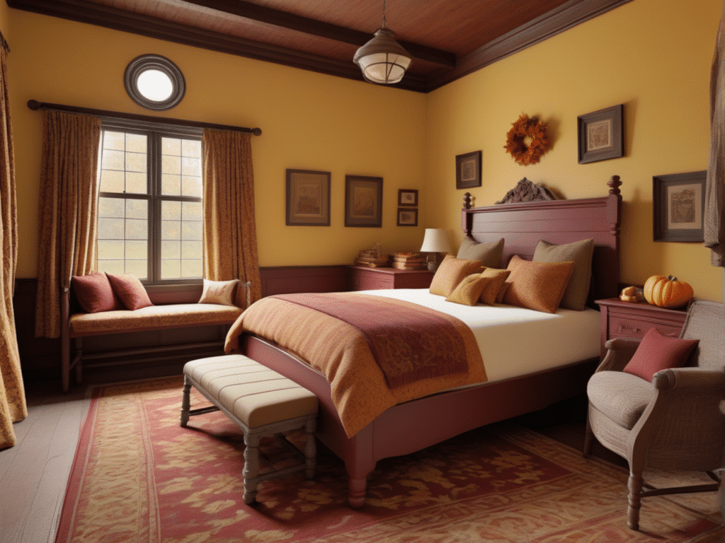 fall bedroom decor ideas - cottagecore cozy cottage