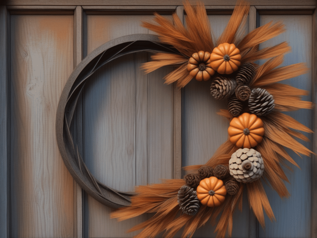 fall wreath ideas - hang a fall wreath on your kitchen door