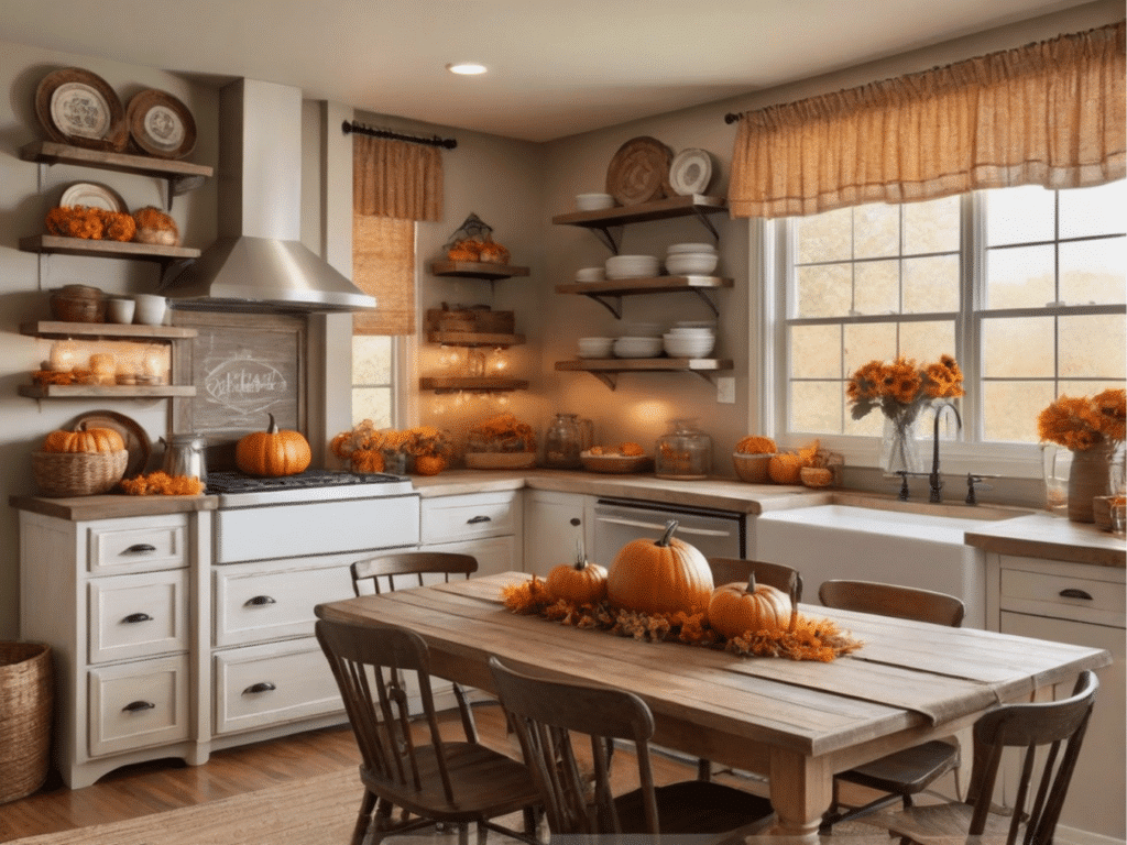 farmhouse fall kitchen decor ideas