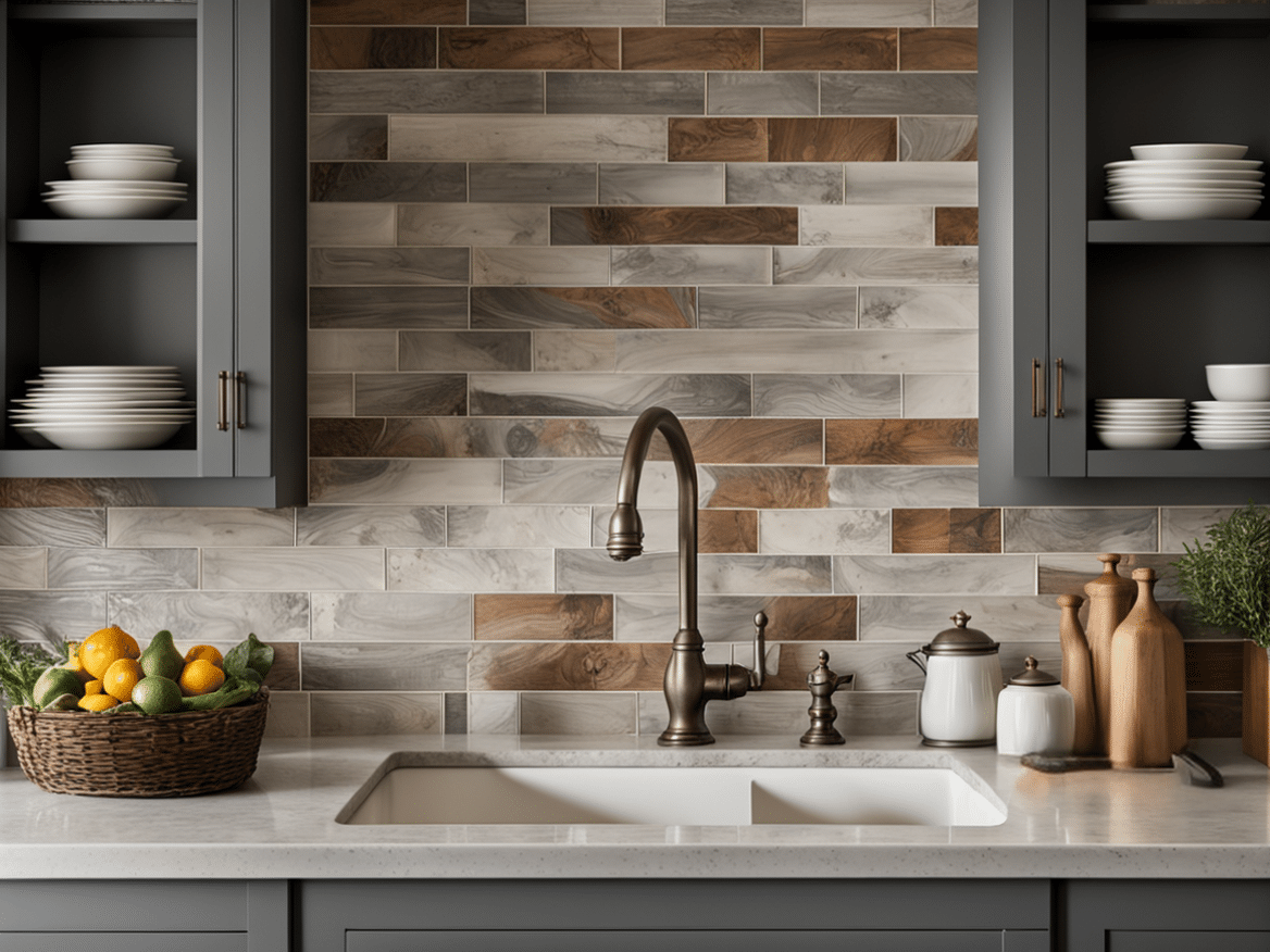 natural materials in a farmhouse kitchen