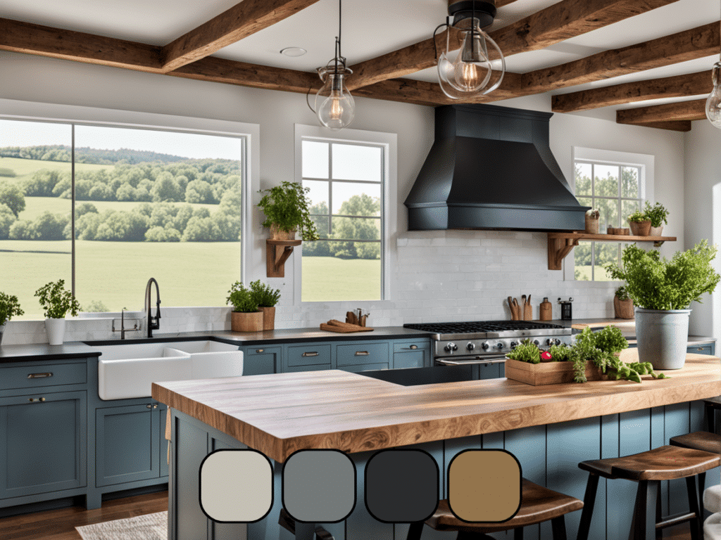 farmhouse kitchen color palettes