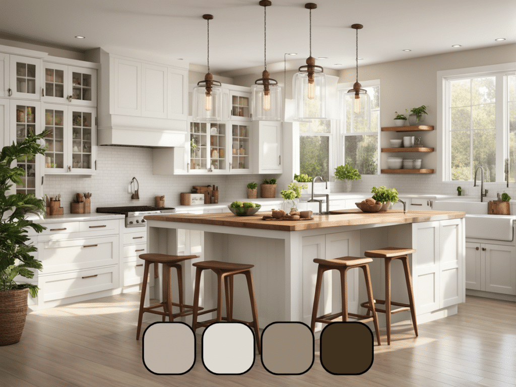 farmhouse kitchen color palettes