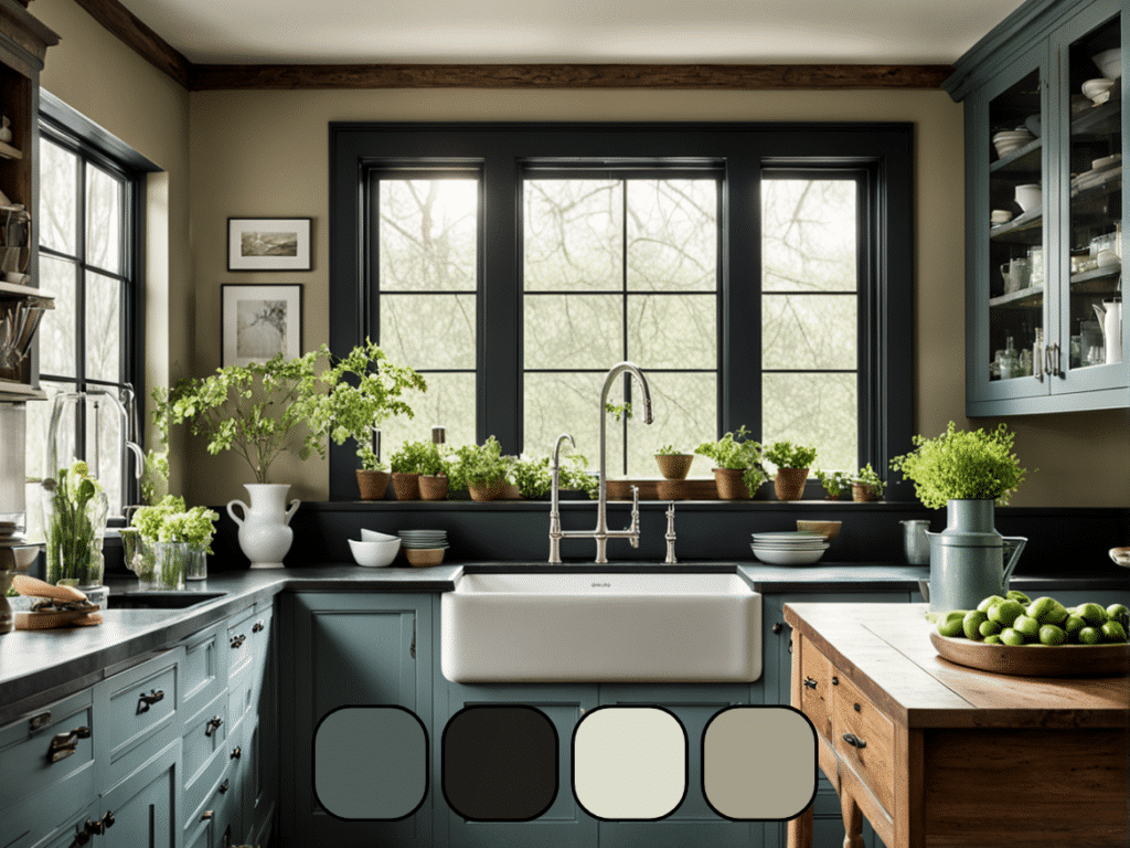 farmhouse kitchen color palettes