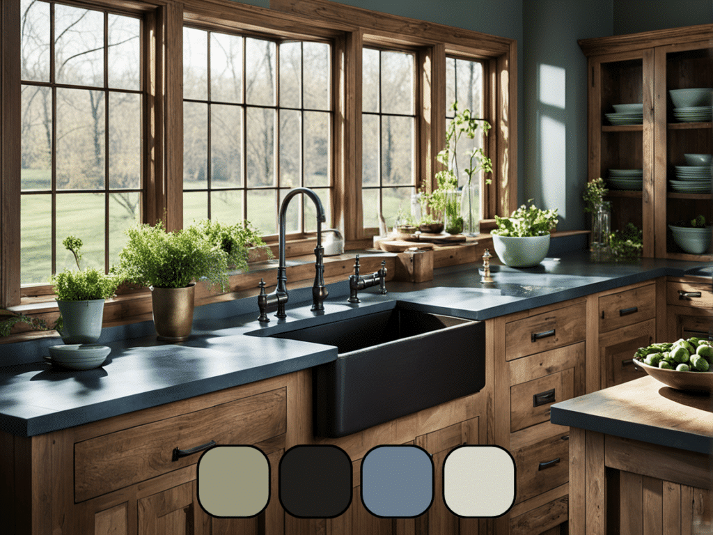 farmhouse kitchen color palettes