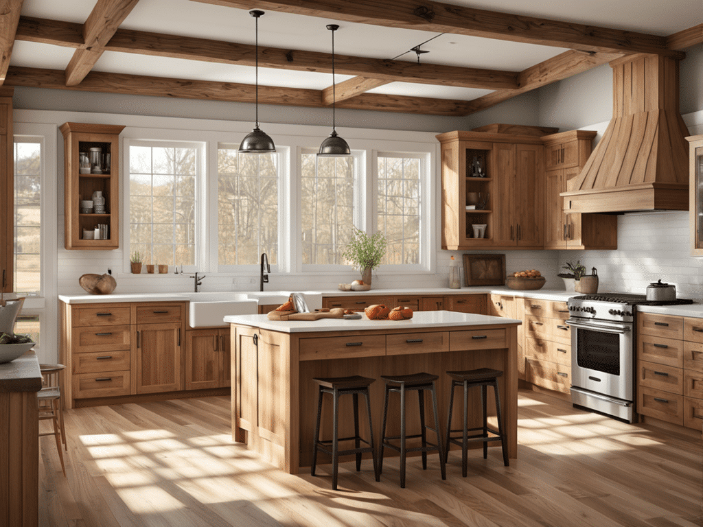 farmhouse kitchen ideas - shaker-style cabinets