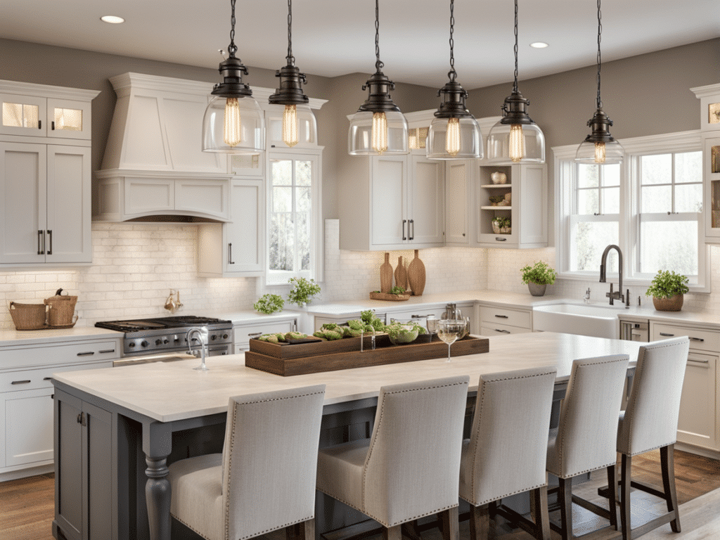 farmhouse kitchen lighting