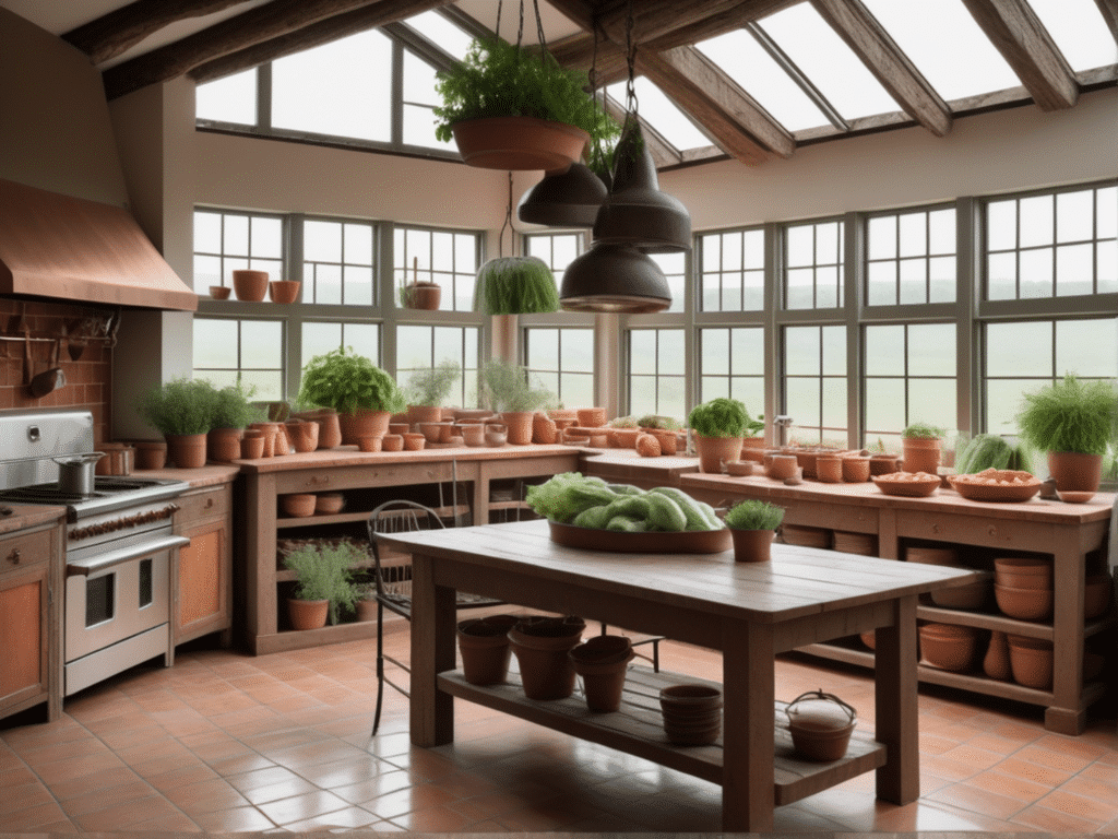 farmhouse solarium kitchen greenhouse food garden