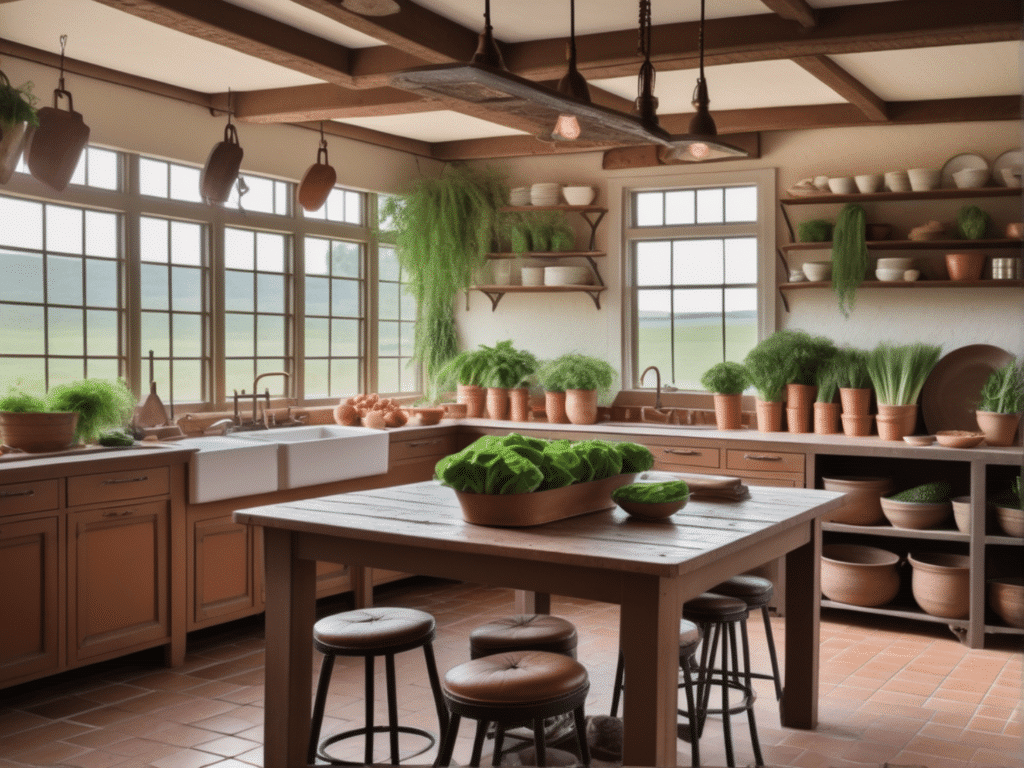 farmhouse solarium kitchen greenhouse food garden