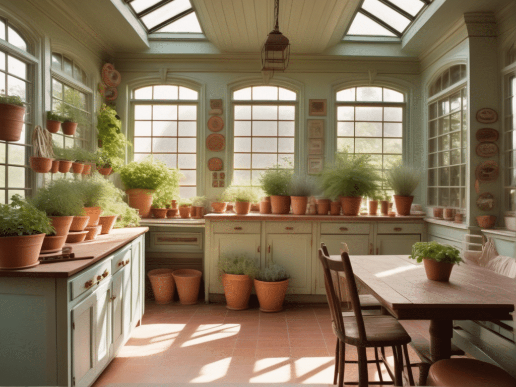 farmhouse solarium kitchen greenhouse food garden