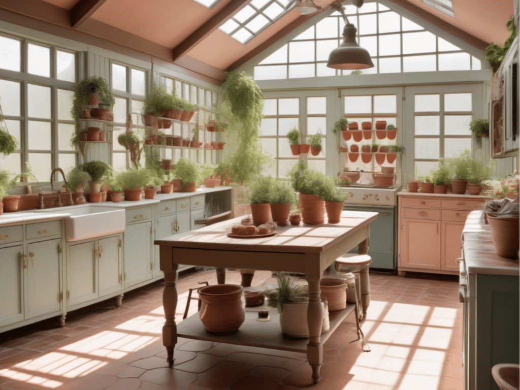 farmhouse solarium kitchen greenhouse food garden