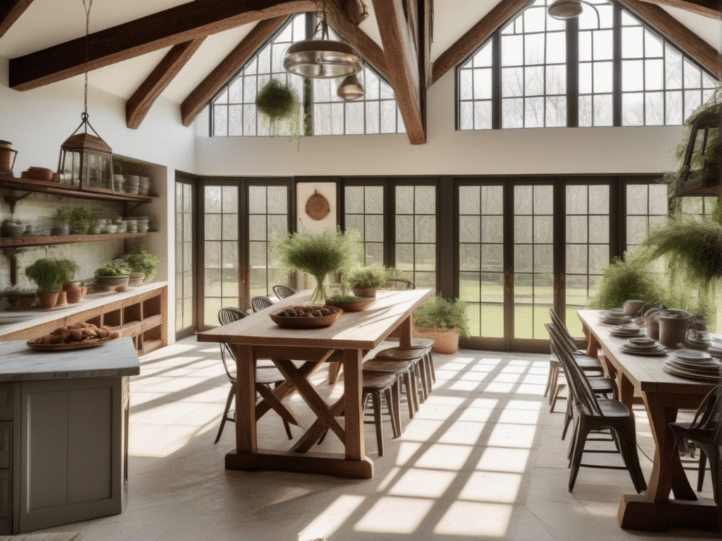 farmhouse solarium kitchen greenhouse food garden