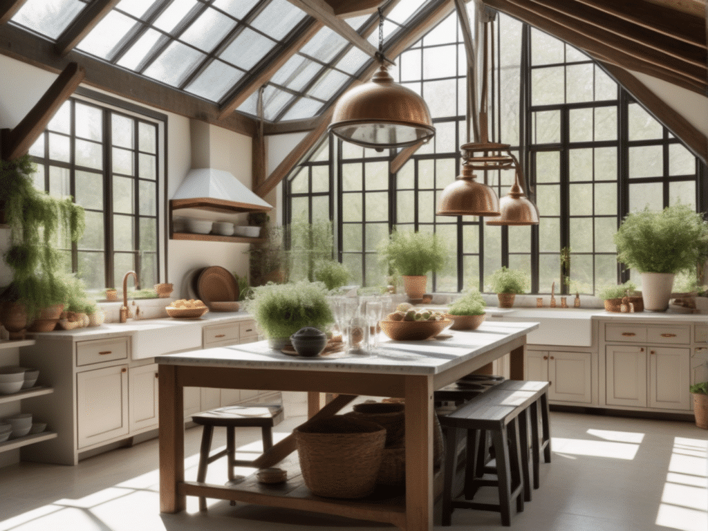 farmhouse solarium kitchen greenhouse food garden