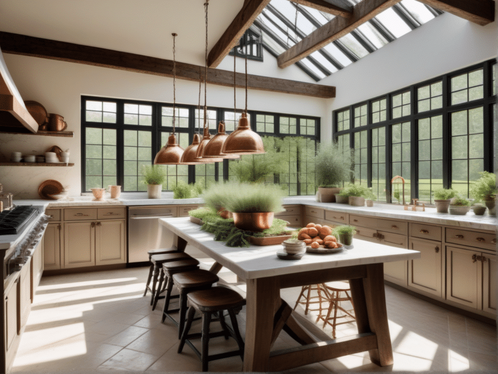 farmhouse solarium kitchen greenhouse food garden