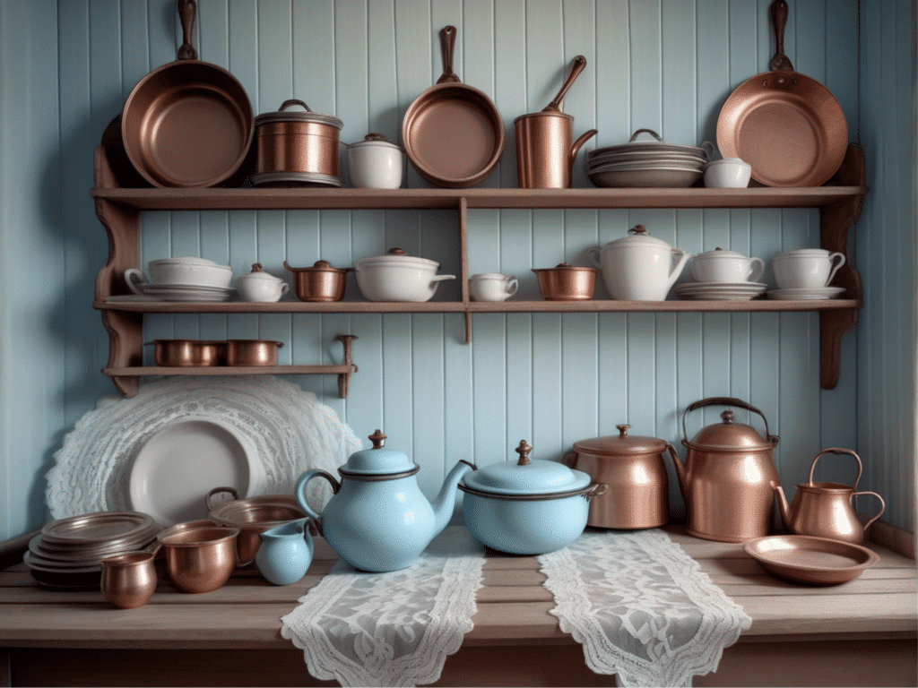 blue kitchen granny chic cottagecore aesthetic style