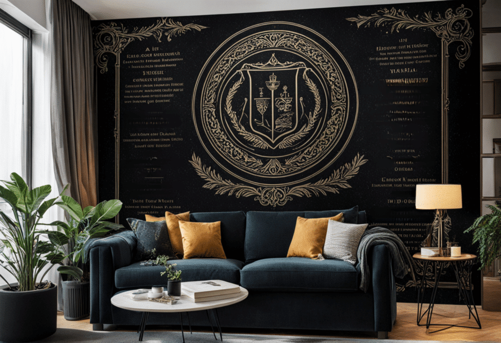 dark academia decor living room