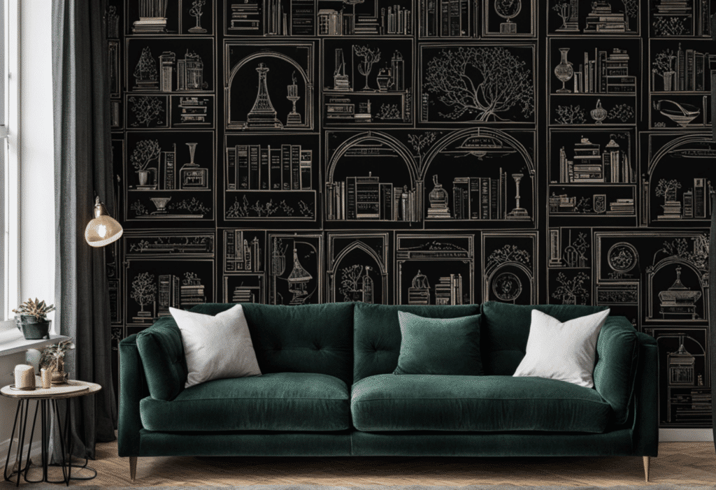 dark academia decor living room