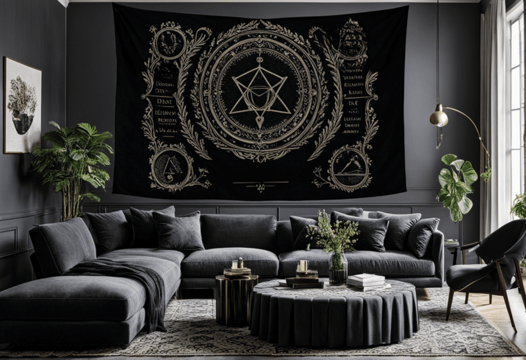 dark academia decor living room