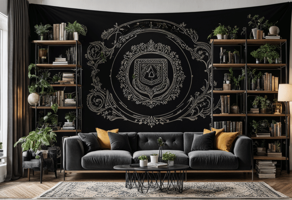 dark academia decor living room