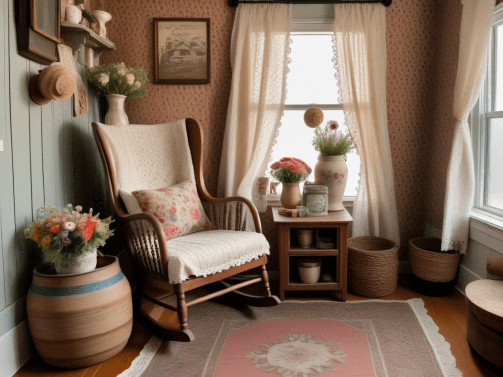 granny chic elements in home decor