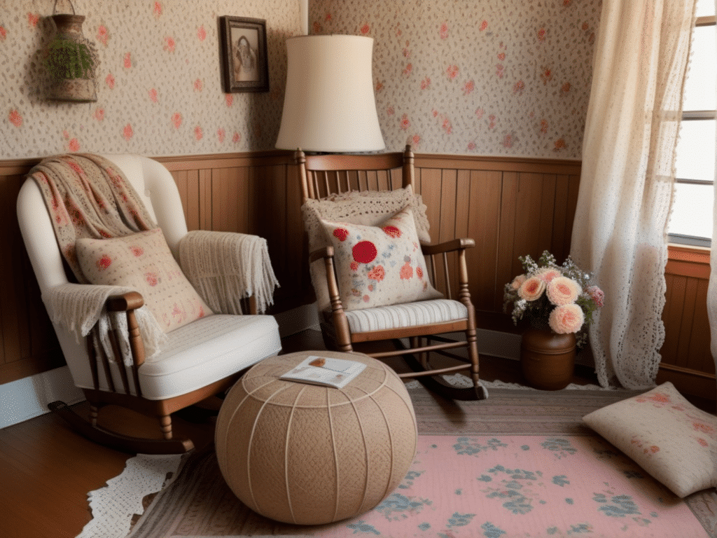 granny chic elements in home decor