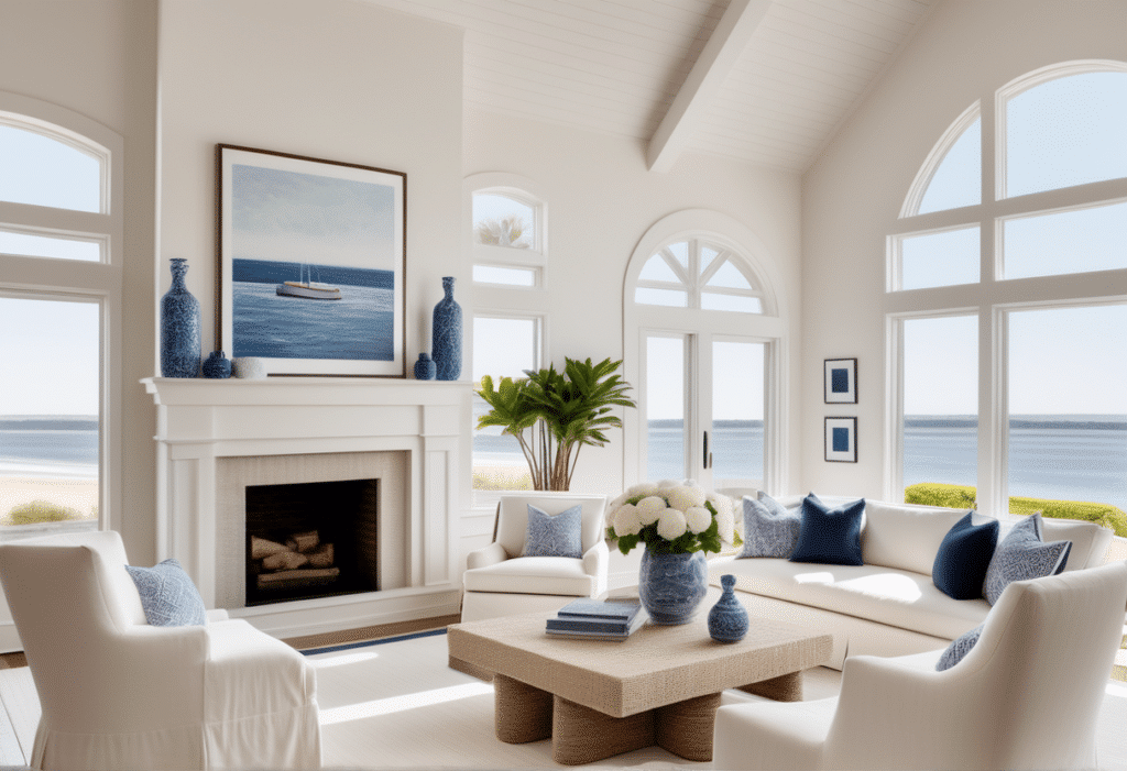 hamptons home decor aesthetic living room pictures