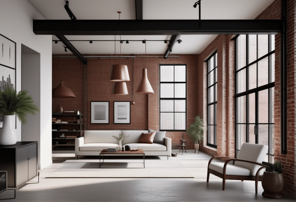 industrial modern home decor aesthetic style living room