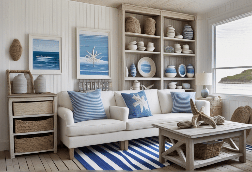 nautical coastal home decor aesthetic living room pictures