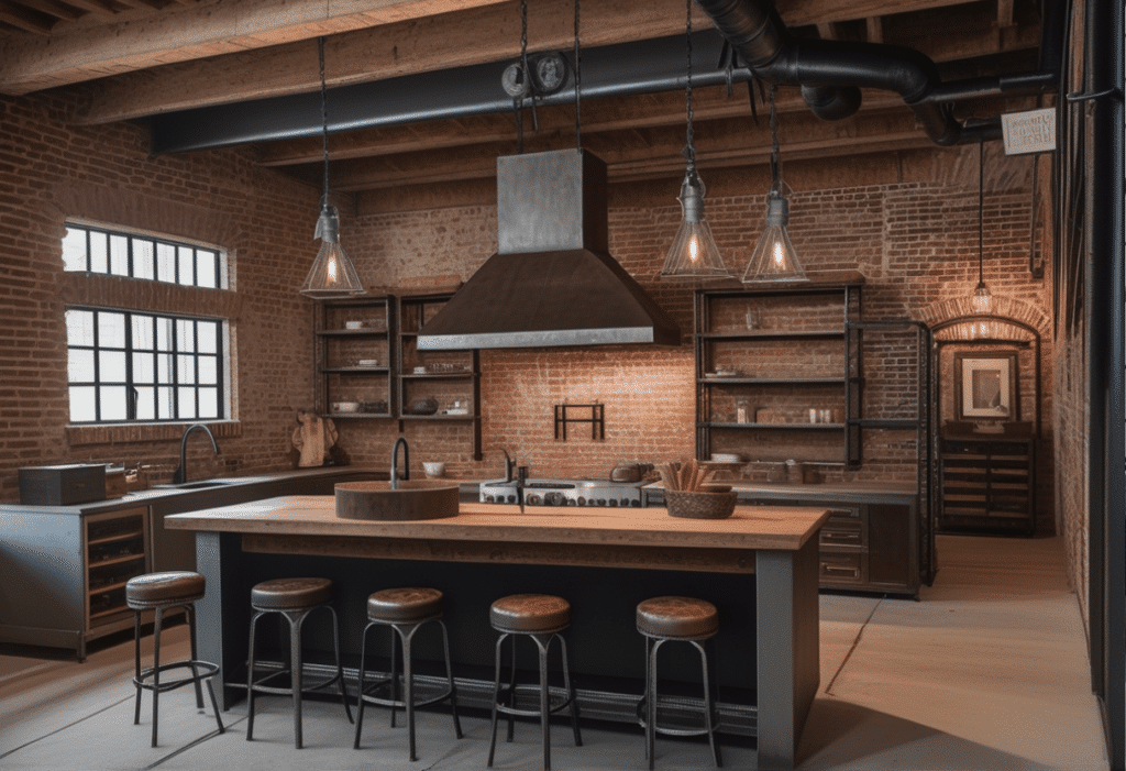 rustic industrial home decor aesthetic kitchen pictures