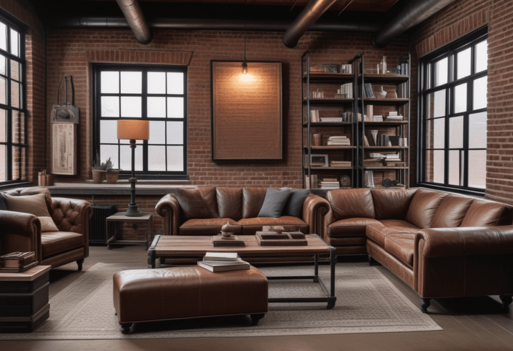 rustic industrial home decor aesthetic living room pictures